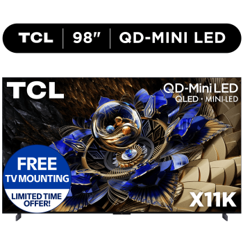TCL 98-Inch X11K Series QLED 4K Smart QD-Mini LED TV with Google TV (NEW 2025) - Halo Control System, LD14000 Precise Dimming Series, HDR 6500 Nits Peak, Audio by Bang & Olufsen - 98X11K