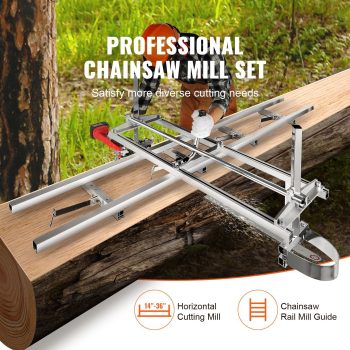 14"-36" Chainsaw Mill with 9ft Rail Guide, Portable Sawmill Kit for Wood Milling Perfect for Carpenters & Woodworking Projects