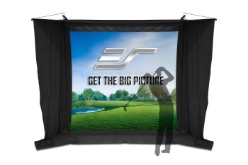 Elite Screen - GolfSim Electric, Retractable Golf Impact Screen, Front Projection, Remote Control, 10'x7'