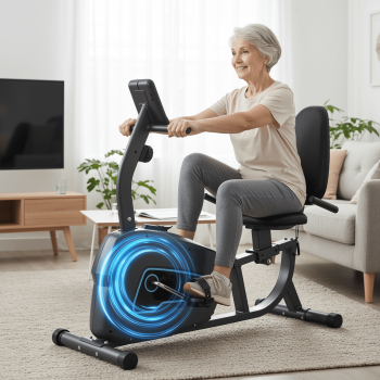 MousportExercise Bike Adjustment Seat RecumbentExerciseBike for Adults Exercise Home Use