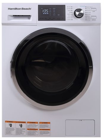 Hamilton Beach 2.7 Cu. ft. Front Loading Washer and Dryer, All-In-One Washer-Dryer Combo with 12+ Wash Programs, 800 RPM Spin Speed, White