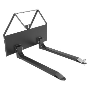 VEVOR Skid Steer Pallet Forks, 2600 lbs Rated Capacity, Pallet Fork Frame Attachment with 48-inch Pallet Forks Blades, 1-7/8 inch Ball Hitch Receiver, Quick Tach Connection for Skid Steers, Tractors