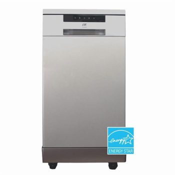 SPT 18 Stainless Steel Portable Dishwasher with Faucet Adapter, 52 dB
