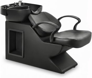 Shampoo Bowl And Chair Set For Salon, Backwash Barber Chair,Abs Plastic Shampoo Bowl Sink Unit W/Storage Box For Beauty Spa Barbershop