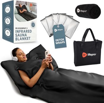 Lifepro RejuvaWrap X Infrared Sauna Blanket for Detox, Recovery & Relaxation, Portable at-Home Spa