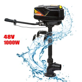 Electric Trolling Motor, Outboard Motor, Electric Outboard, 48V 1000W 1.0HP, Brushless, Short Shaft, Pump Jet Design, 3700RPM, Aluminum Alloy, Anti-Corrosion, Saltwater Safe, Easy Install, Durable