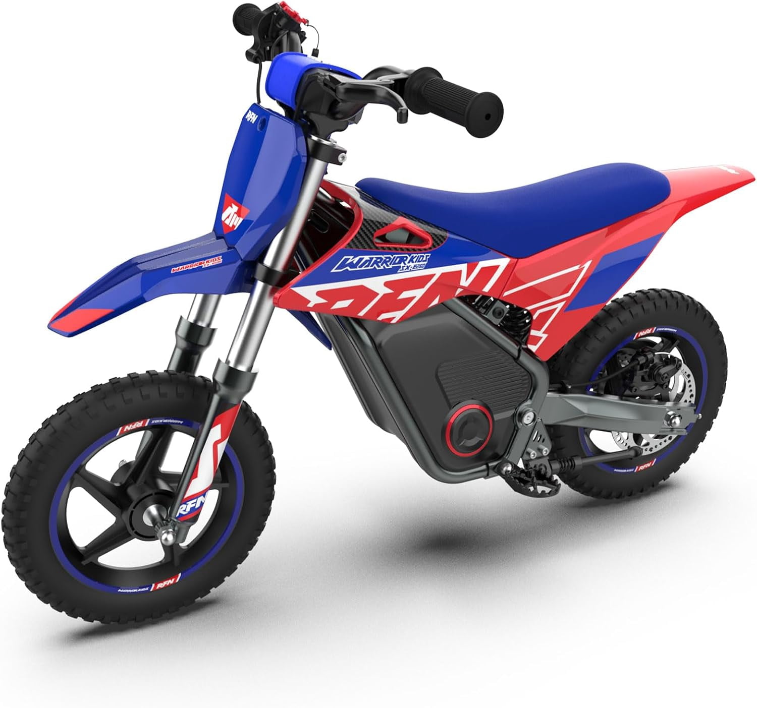 RFN E250 Electric Dirt Bike, 36V 400W Max, 13 Miles Ranges & 15.5 mph Speed, Dual 12 Tries With Safety Cut-Off Switch, Ages 3-8