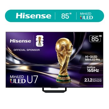 Hisense 85" U7 Mini-LED ULED 4K UHD Smart Google TV (85U7SG, 2026 Model) - Hi - QLED MiniLED , Native 165Hz, VRR 330, HDR10+, Dolby Vision, IMAX Enhanced, Anti-Reflection & Glare-Free
