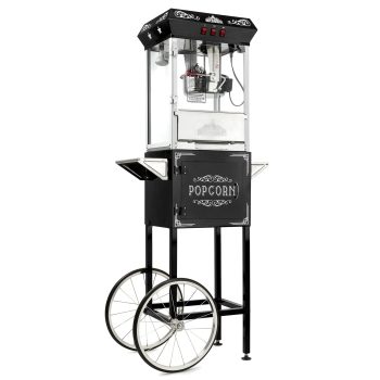 Olde Midway Vintage-Style Popcorn Machine Popper with Cart and 10 Ounce Kettle