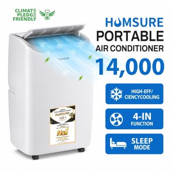 HUMSURE Portable Air Conditioner BTU(ASHRAE),Suitable for 420 sq ft of Rooms, Floor Standing Air Conditioning AC Unit with Remote Control and Installation Kit, 5-In-1 Function 9200BTU(SACC)