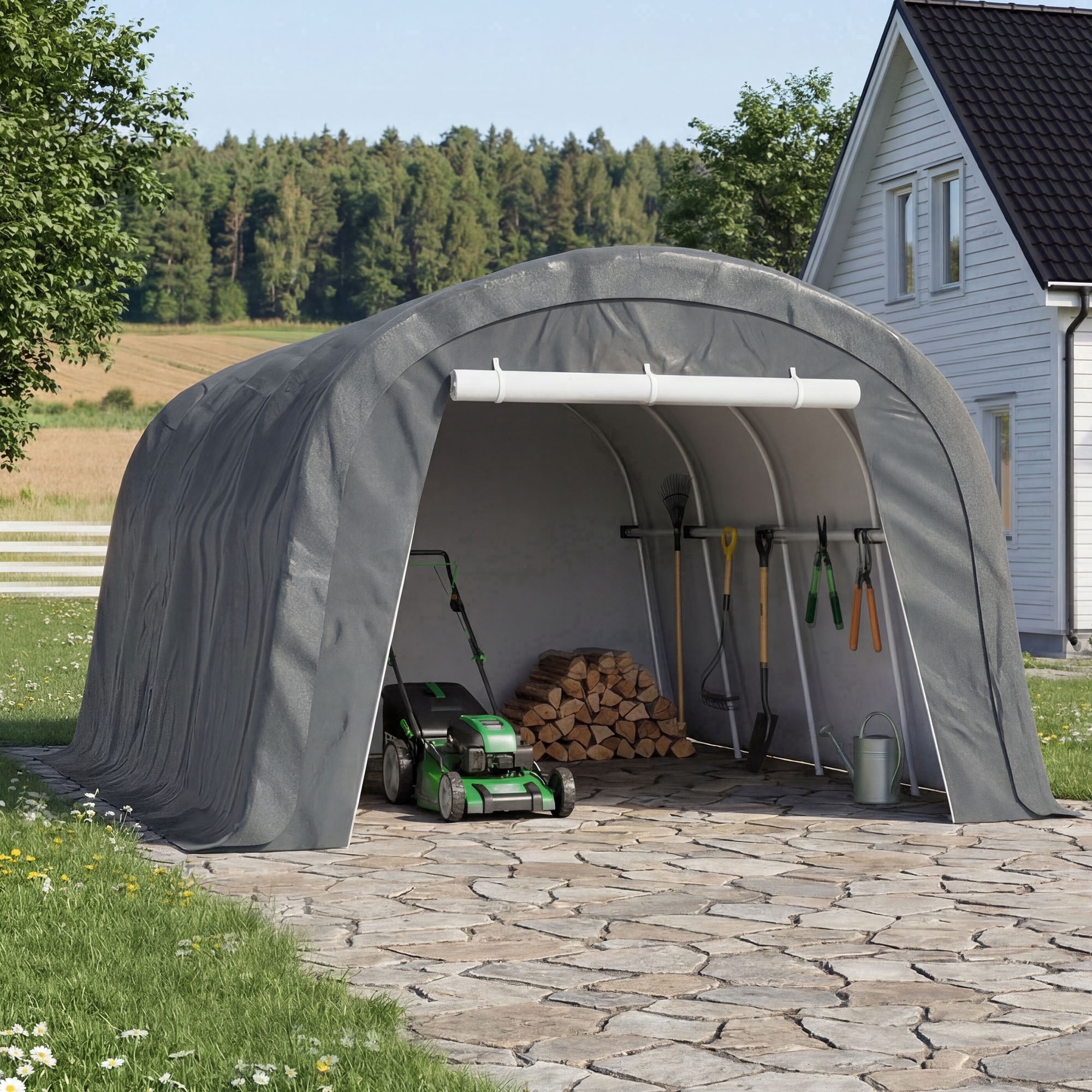 VENTOPYR 13x20 ft Carport,Heavy Duty Car Canopy with Steel Frame,Portable Outdoor Garage Carport
