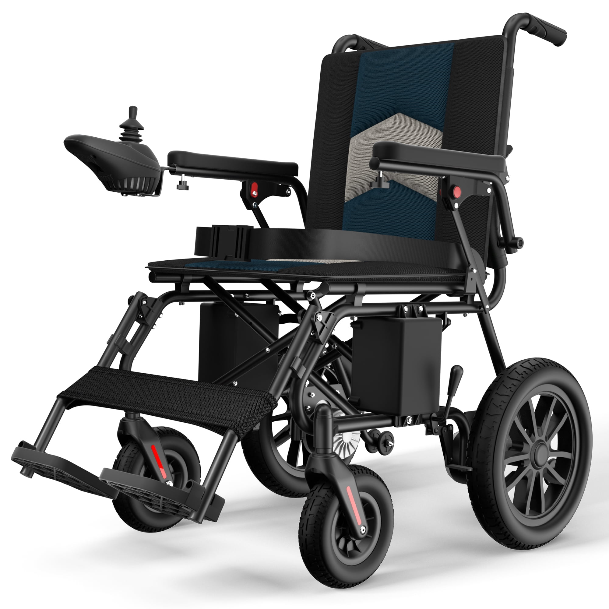 COOLHUT Electric Wheelchair for Seniors, 20+ miles range all-terrain electric wheelchair, Lightweight Foldable Electric Wheelchair, 500W Dual Motors Powerful