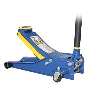 STRONGHOLD 3Ton(6000Lbs) Low Profile Steel Floor Jack,Dual Hydraulic Pump, Lifting Range 3" to 19.88", Fits Most Cars, Light SUVs, Light-Duty Trucks, &Yellow