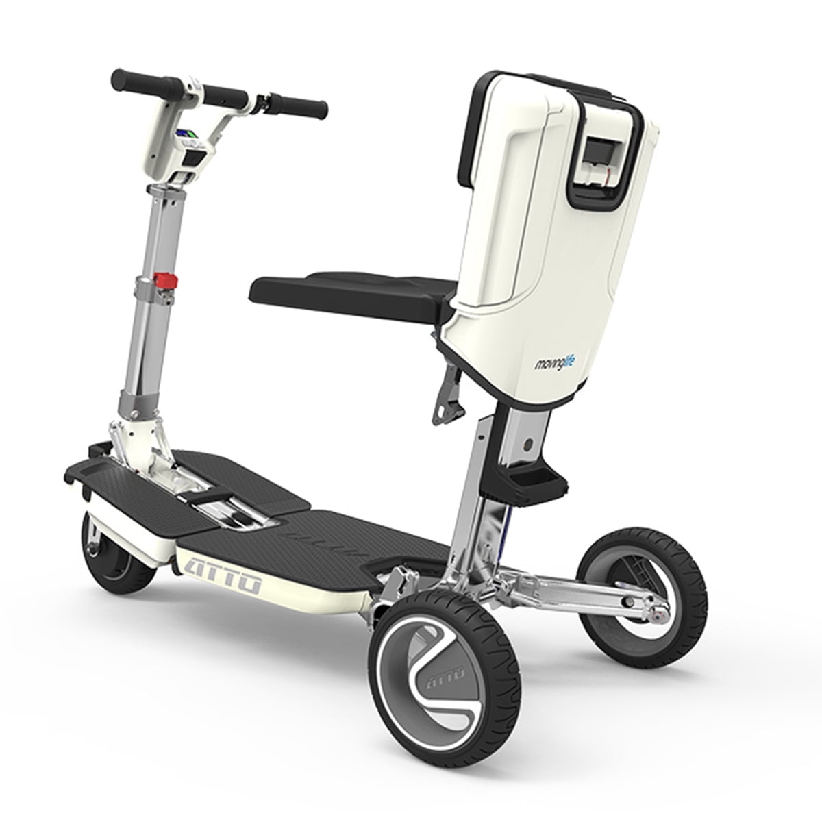 ATTO Folding Travel Scooter 4 Wheels with Free Challenger Mobility Smart Phone Holder