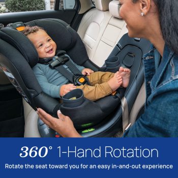 Chicco Fit360® ClearTex® Rotating Convertible Car Seat for Infants and Toddlers - Obsidian (Black)
