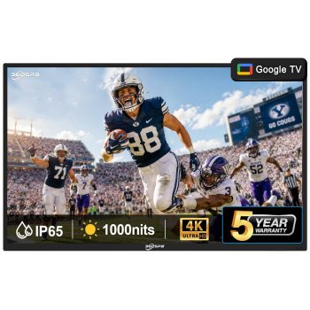 Pyimgus 55 inches outdoor TV, 1000nits waterproof Outside TV, IP65 weatherproof TV, Waterproof TVs, 178 Viewing Angle outside Tvs for Partial Sun