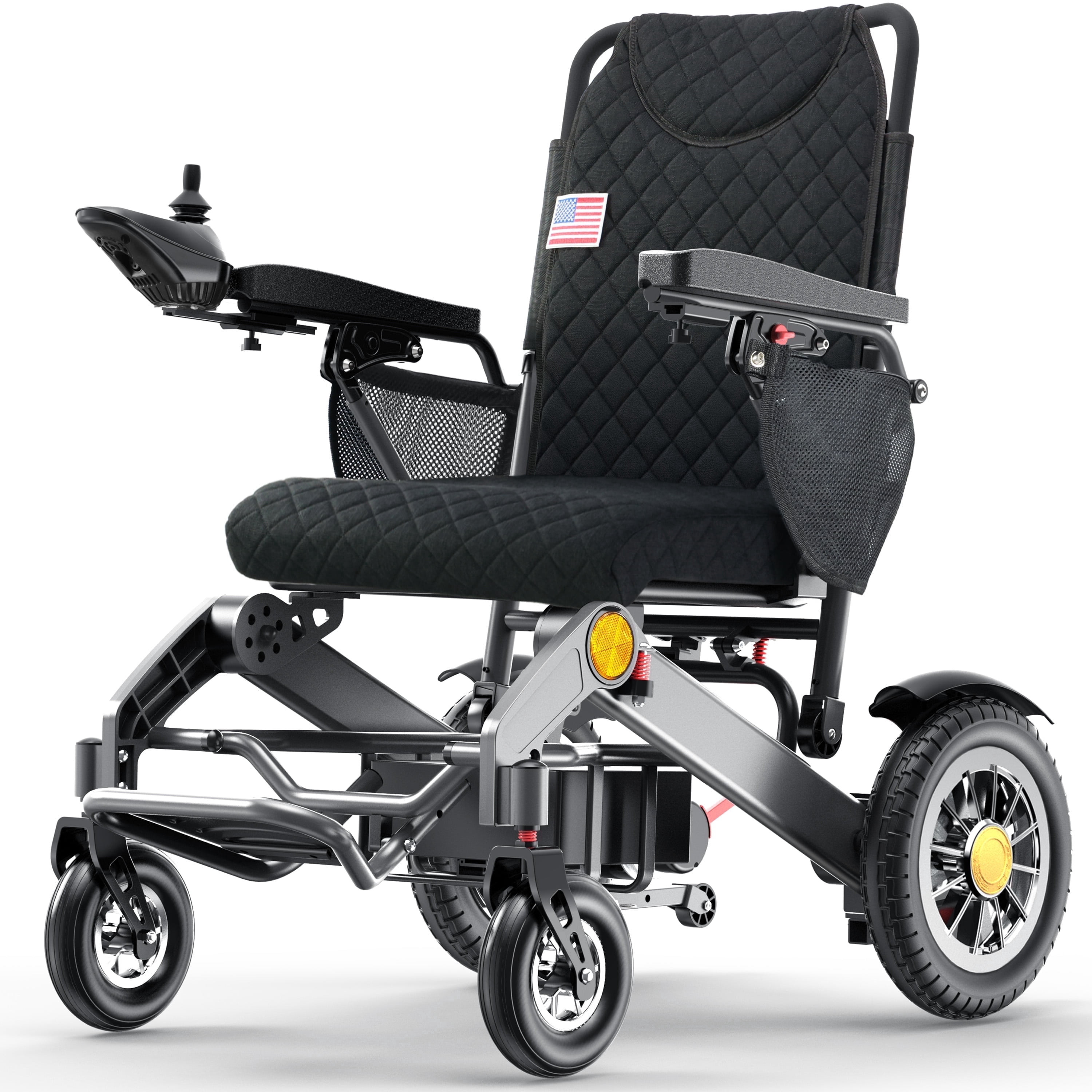 WalkFeel 400LBS Capacity Electric Wheelchairs for Adults, 20 Inch Wide Seat Foldable Wheel Chair, All Terrain