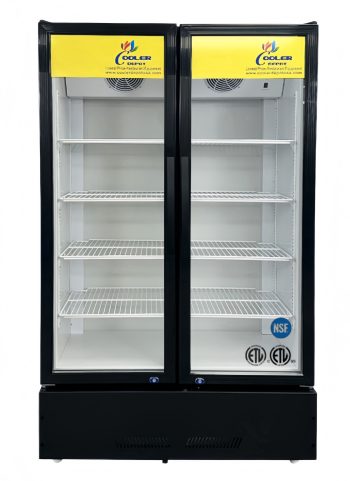 Cooler Depot39 inch, 21 cu. ft, Commercial Refrigerator Merchandiser, 2 glass door cooler, NSF Certified.