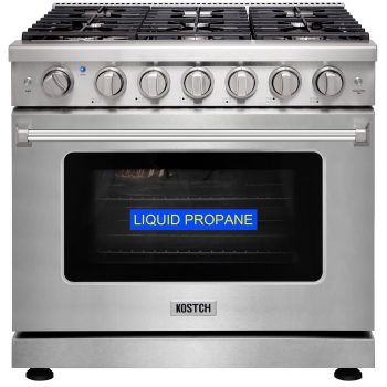 KOSTCH 36-in 6 Burners 6 Cu. Ft Convection Oven 110V Freestanding Liquid Propane Gas Range ( )
