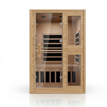 Homsido 2-Person Hemlock Infrared Home Sauna, with Carbon Heaters and Audio