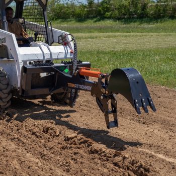 Titan Attachments Skid Steer Fronthoe 10" Bucket and Thumb, Excavator Attachment Bobcat Loader