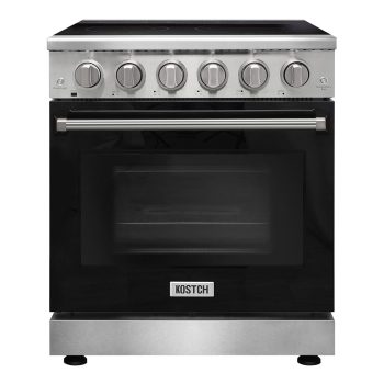 Kostch 30’’ Electric Range with 4.55 cu. ft. True Convection Oven, 5 radiant burners
