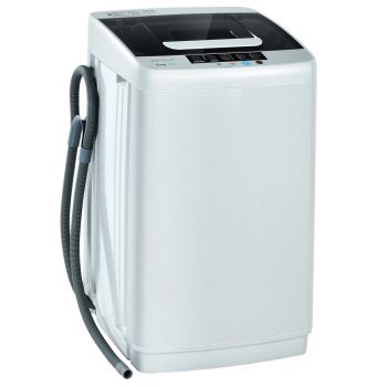 Costway Portable Full-Automatic Laundry Washing Machine 8.5 lbs Spin Washer W/ Drain Pump