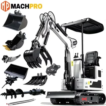 MachPro Mini Excavator 1.2 Ton New Pilot Control B&S Gasoline, With, Work for Tight Space Construction, Landscaping, Farming