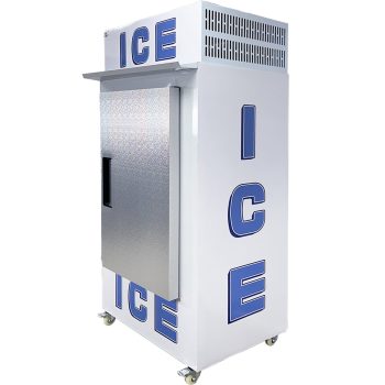 1430lb Commercial Ice Merchandiser Freezer, 32F Ultra-Low Temp Outdoor Ice Storage, 1-Door Ice Display Freezer, R290 Refrigerant, LED Light, 650L, 110V Ice Storage Cabinet on Wheels