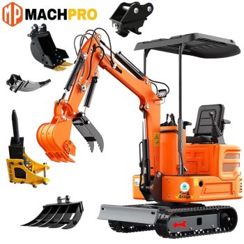 MachPro 1 ton mini excavator FREE SHIP 13.5HP briggs and stratton EPA gas excavator mini ,Crawler Tracked Pilot Small Digger boom for yard