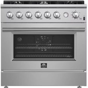 Marco 36-Inch Gas Range Stainless Steel, 6 Burners 67,000 BTU, 5.36 cu.ft. Convection Oven