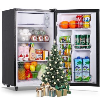 Tacool 3.2 Cu.ft Mini Fridge with Freezer, Single Door Small Refrigerator, New