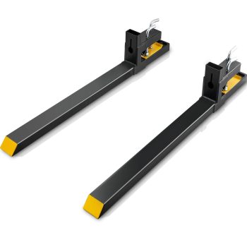 VEVOR Pallet Forks, 4000 lbs Capacity clamp on Pallet Forks, 60" Tractor Bucket Forks, Heavy Duty Front Loader Attachment for Tractor, Loader Bucket, Skid Steer, Tractor Forks for Agriculture and Far