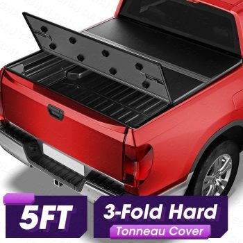 5FT 64" Hard Folding Tri-Fold Tonneau Cover for 2017-2026 Honda Ridgeline Short Bed, Waterproof Truck Bed Cover