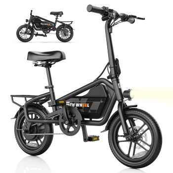 5TH WHEEL WLB20 Electric Bike for Adults with 650W Peak Motor 14" Electric Bicycle, 36V 7.8Ah Battery Ebike, UL2849