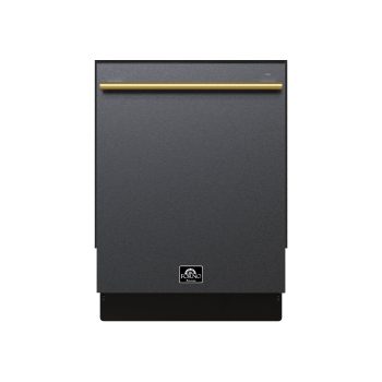 Forno Romano Espresso 24-Inch Built-In Dishwasher, Black Finish, Stainless Steel Tub, 49 dBA, Energy Star Certified