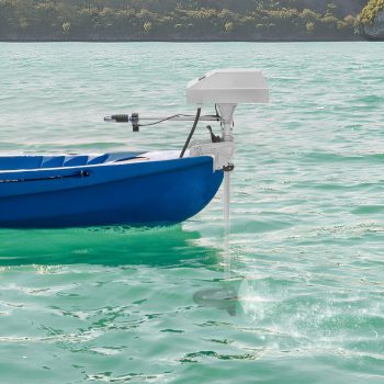 ToppiJoy Electric Underwater Outboard Motor, Trolling Motor with Adjustable Handle for Fishing Boats Saltwater Transom Mounted