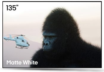 AWOL VISION 135" 16:9 Projector Screen, Fixed Frame Wall Mount Matte White Screen Compatible All Type Projectors MW-135