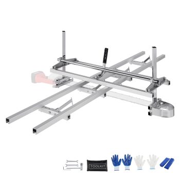 VEVOR Chainsaw Mill and Rail Mill Guide System, Portable Sawmill 14"-36" Guide Bar, 9ft Aluminum Saw Milling Rail Guide with Chainsaw Planking Mill