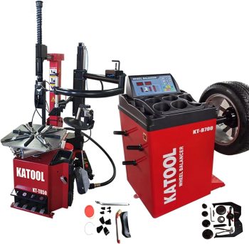 KT-T850 Tire Changer and KT-T700 Wheel Balancer Combo Machine Garage Shop Equipment for Tire Repair and Wheel Balancing
