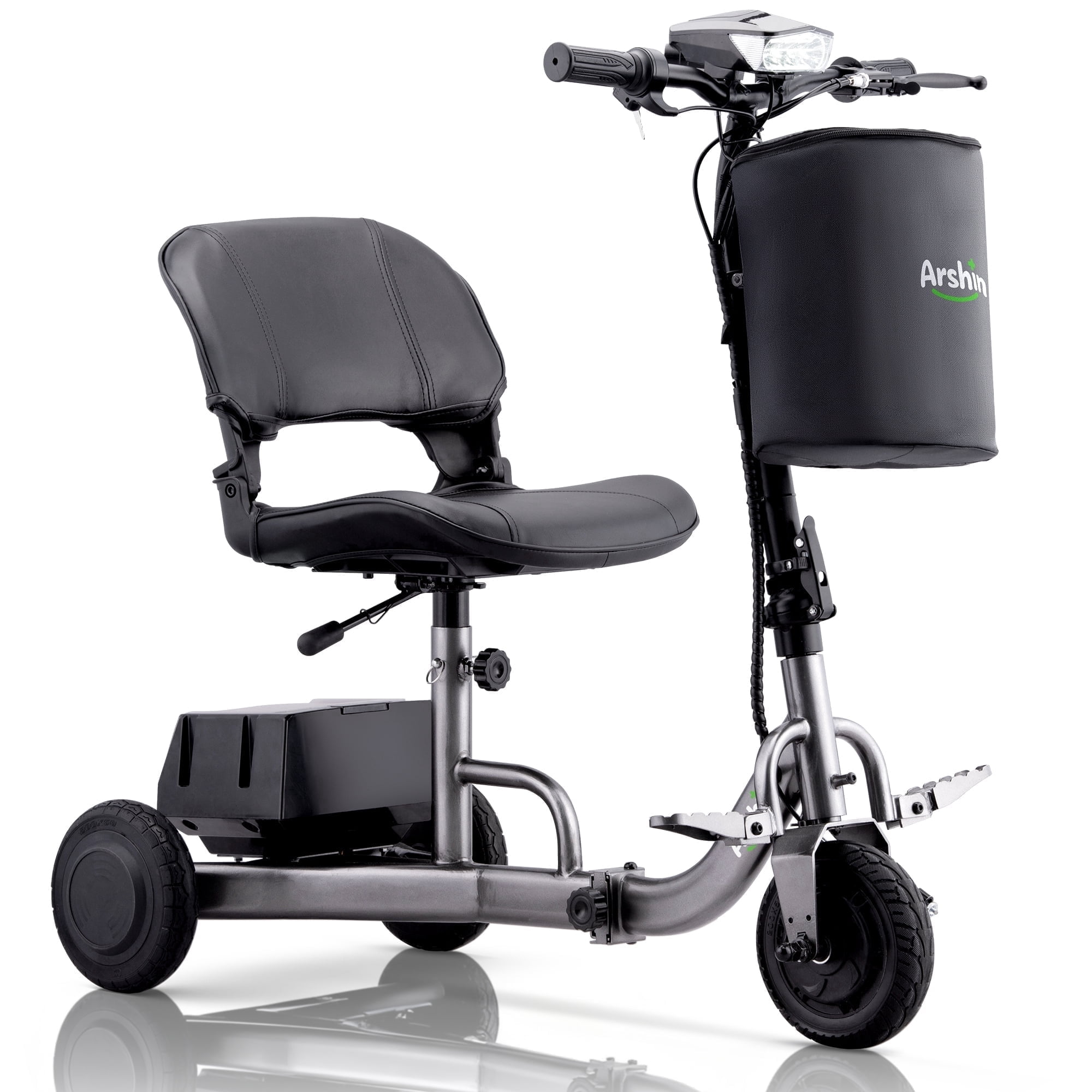 Upgrade Mobility Scooter Lightweight Foldable,All Terrain Mobility Scooters for Seniors & Adults,Arshin 300lbs Electric Wheelchair Strong Device for Travel,2 Batteries,Variable Speed()