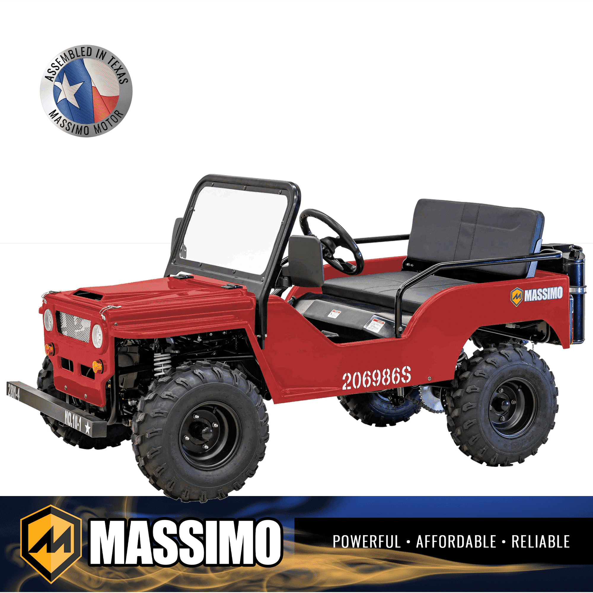 Massimo Mini 125 Go Kart 125cc 9HP, 2WD, 4 Stroke Automatic Go Cart