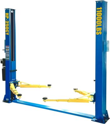 HPDMC Two Post Car Lift 11,000 LBS, Single-Sided Unlocking Heavy Duty Floor Plate 2 Posts Auto Hoist Truck Lift for Garage 3 Year Warranty