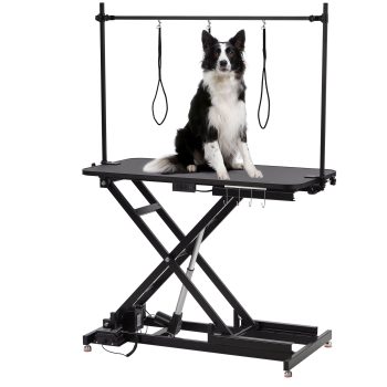 Babevy Electric Dog Grooming Table, X-Lift Mechanism & Foot Pedal Control, Height Adjustable Anti-Slip Station for Large Dogs