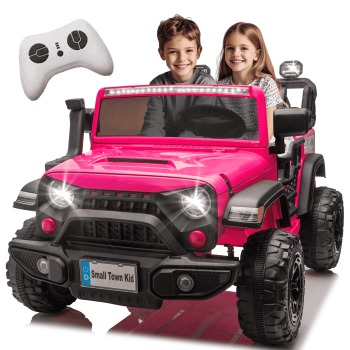 Xuanlur 24V Ride on Toys for Big Kids, 2 Seater Ride on Cars with Remote Control, 400W Motor, Ride on Truck w/ 20in Seat, 3 Speeds, Lights, Bluetooth, Electric Car for Kids 3-8, Capacity 110 lb
