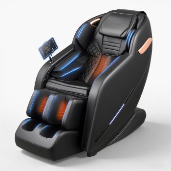 VEVOR Massage Chair, 3D Zero-Gravity Full Body Massage Chair with Extendable Footrest, Automatic Modes, Airbags, Waist & Leg Heating, Bluetooth Speaker, Touchscreen Control, for Home and Office Use