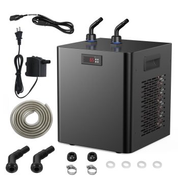 Ecojoy Aquarium Water Chiller 75GAL Fish Tank Chiller, 300L Cooling System with Quiet Design Compressor Refrigeration