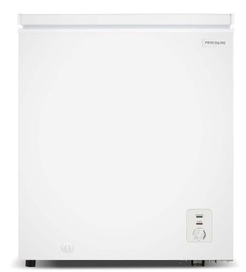 Frigidaire 5.0 Cu. ft. Garage Ready Chest Freezer, Compact Deep Freezer for Garage, Kitchen, Apartment, White