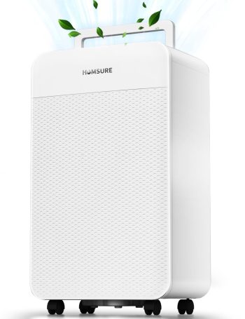 HUMSURE 80 Pint Dehumidifier for Basements & Large Rooms, International Version, Energy Efficient with Drain Hose, 5.3L Tank, Auto Defrost, Child Lock