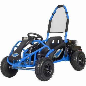 MotoTec MT-GK-Mud-98cc-Blue 98cc Mud Monster Full Suspension Go Kart, Blue